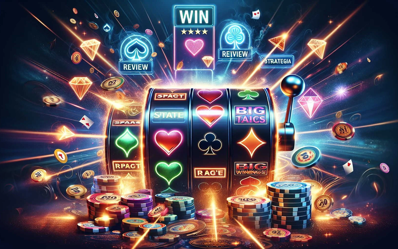 ภาพเกมสล็อตบนหน้าจอที่เน้นวงล้อและปุ่มควบคุม